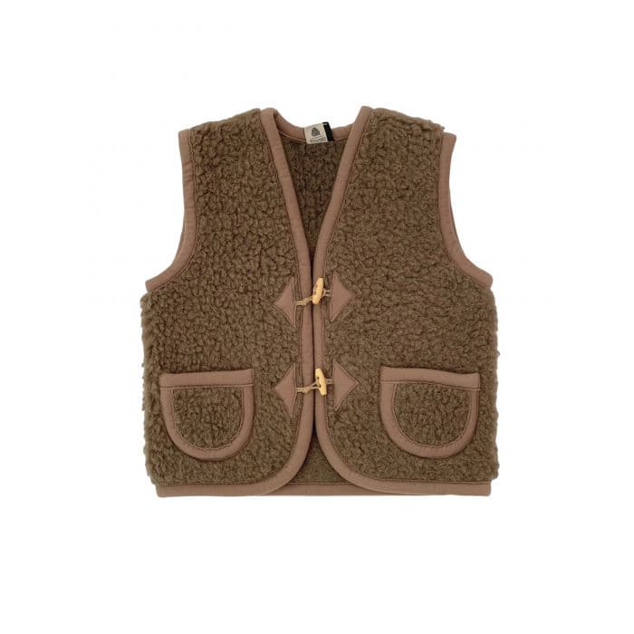 Alpen Vest Wool-Outerwear-Alwero-Brown-3 (2-3 y - 92-98cm)-Stardust